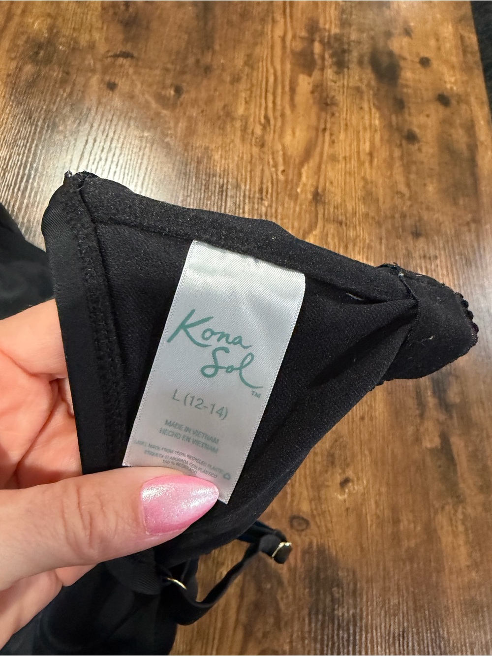 Kona Sol Black One-Shoulder Swimsuit - Picture 6 of 6